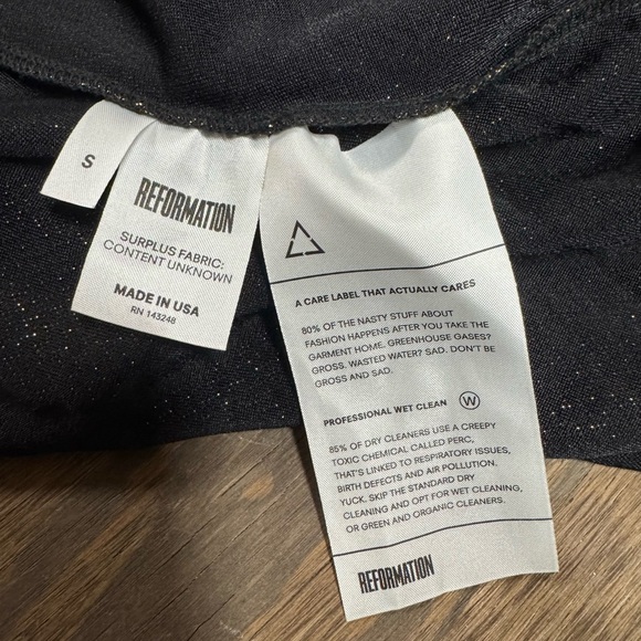 Reformation Metallic Black and Gold Maxi Knit Dress Small - Picture 11 of 14